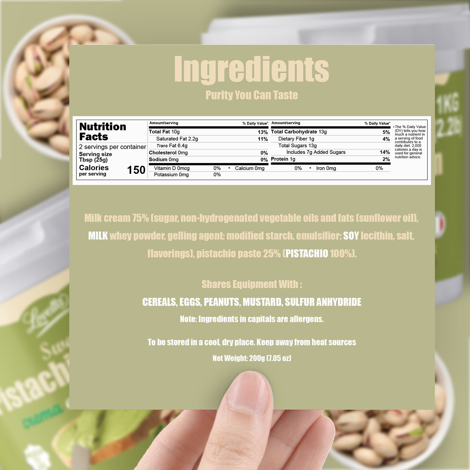 Pistachio Cream 2.2lbs (1kg)