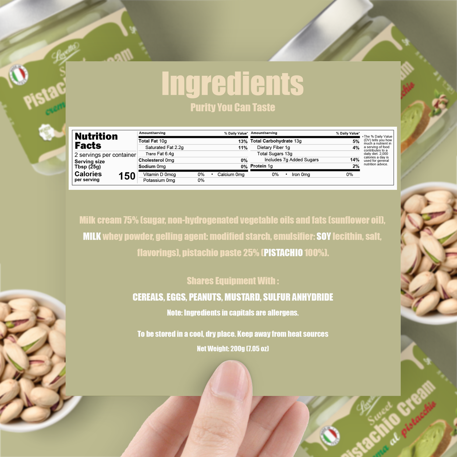 Pistachio Cream 7.05oz (200g)