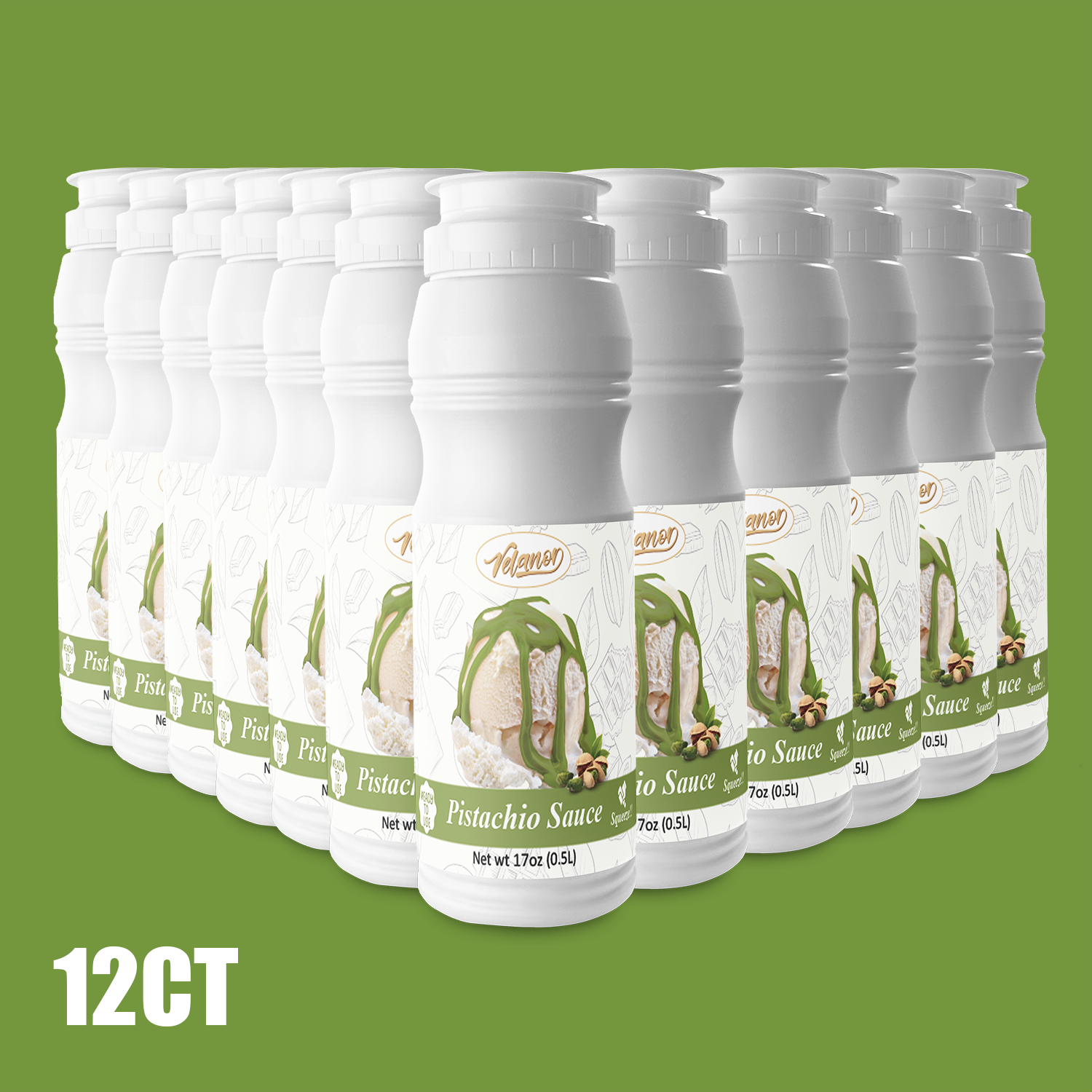 ETA Pending - 12 Count - Unit Price: $7.25 Pistachio Sauce 17oz (0.5L) Wholesale